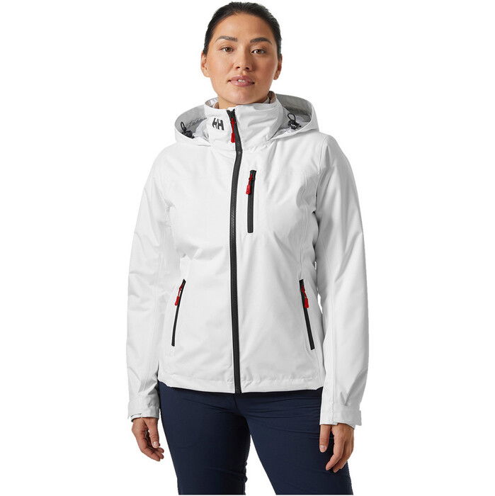 2024 Helly Hansen Womens Crew Hooded Midlayer Sailing Jacket 2.0 34447 - White